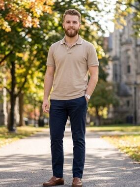Uniqlo Light Brown Polo Shirt